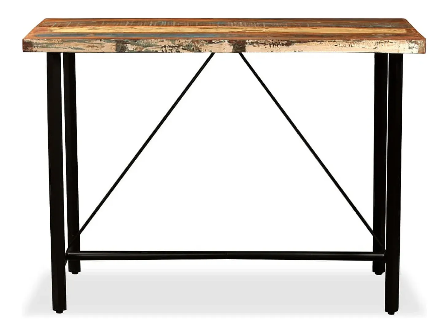 Móvel de bar em madeira reciclada maciça 120x60x107 cm PT738940