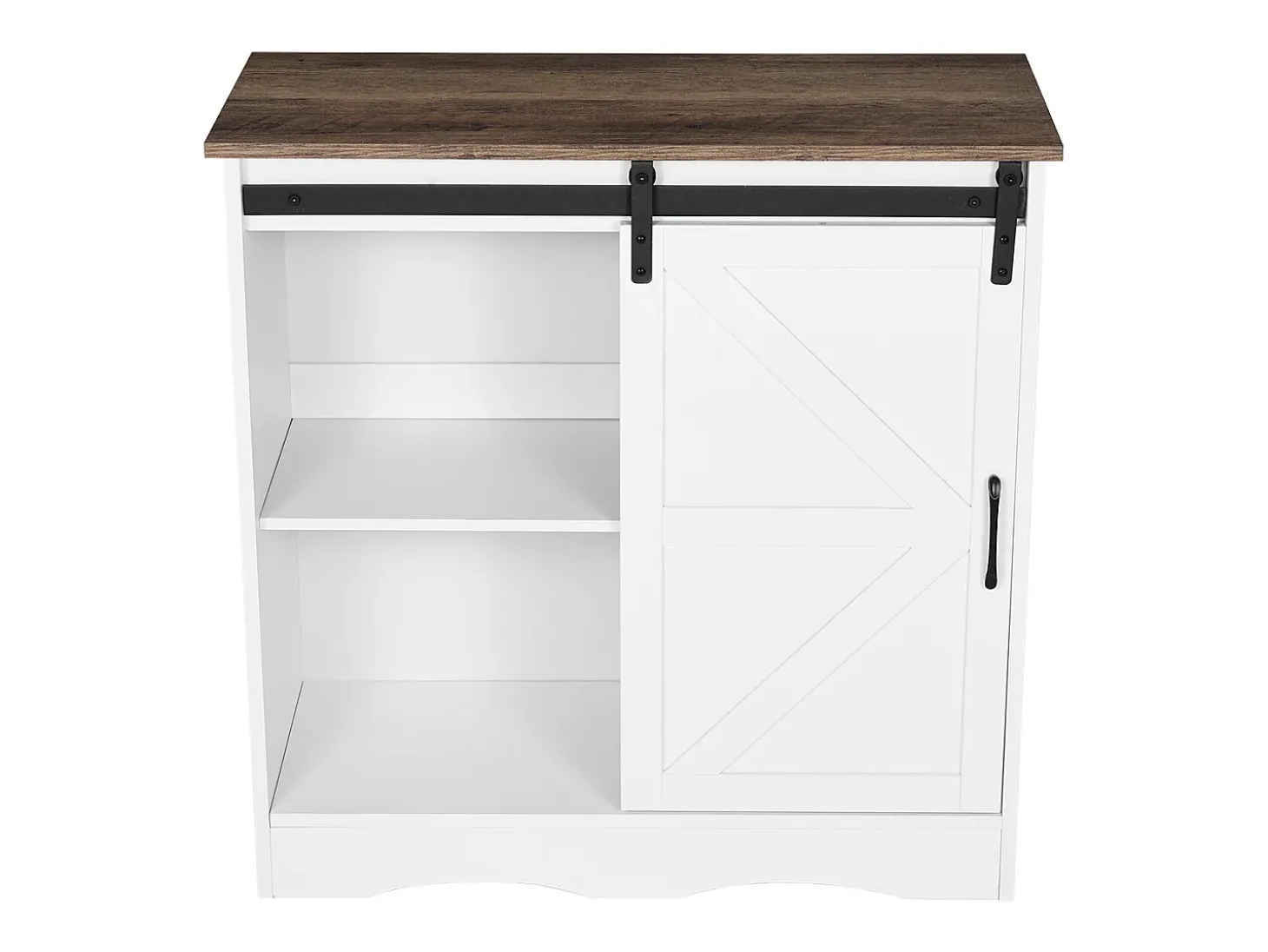 Móvel de Bar para Café SucceBuy, 80 x 35 x 80 cm, 3 Níveis com Porta Deslizante