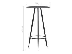 Móvel de bar 60x107,5 cm MDF preto PT789549