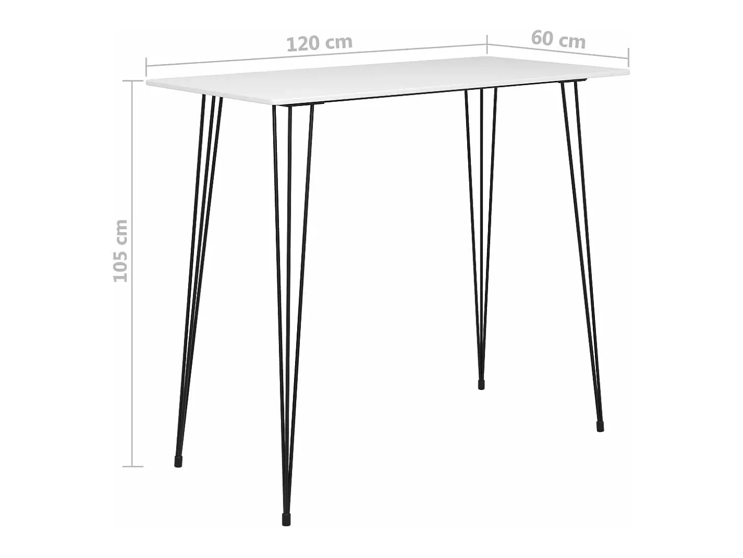 Móvel de bar 120x60x105 cm branco PT568004
