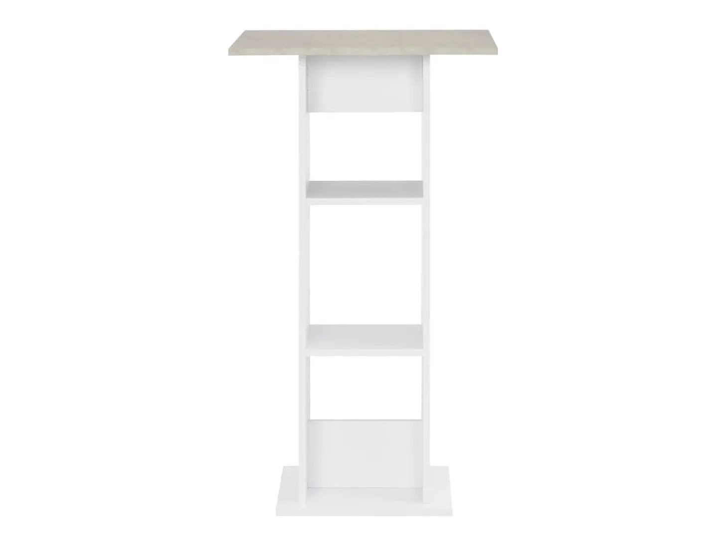 Móvel de bar 60x60x110 cm branco e cinzento cimento PT379754