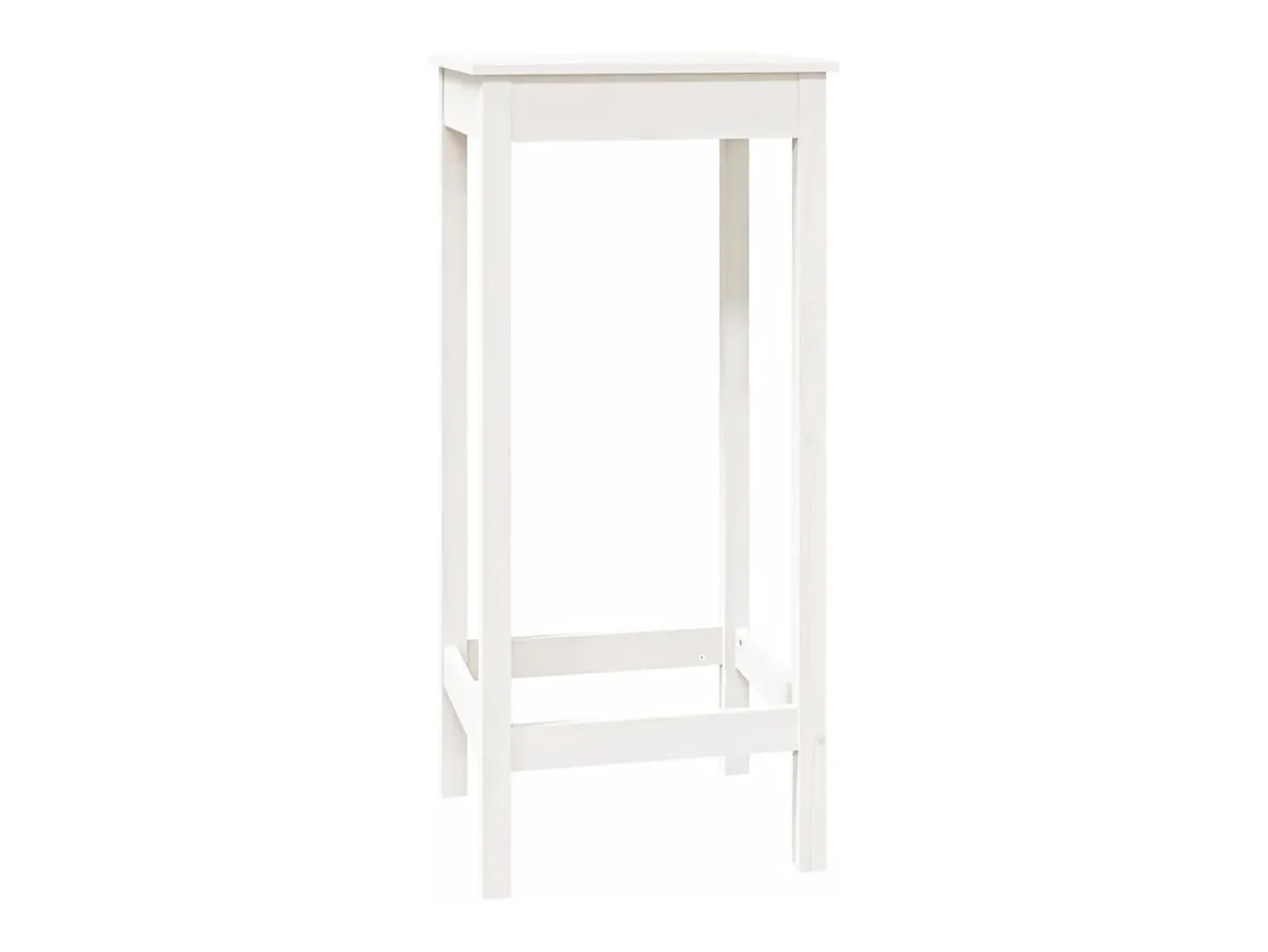 Móvel de bar 50x50x110 cm madeira de pinho maciça branco PT305420