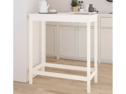 Móvel de bar 100x50x110 cm madeira de pinho maciça branco PT322790