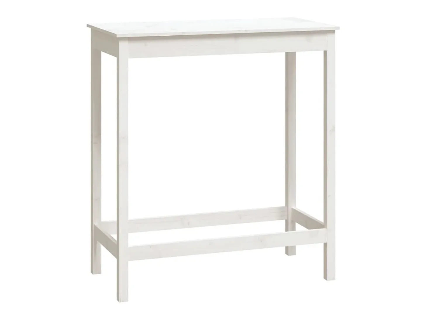 Móvel de bar 100x50x110 cm madeira de pinho maciça branco PT322790