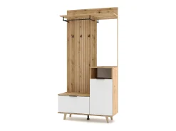 Móvel de entrada Nordic C carvalho evoke / tabilla / branco 100 cm