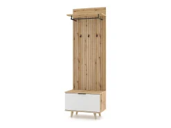 Móvel de entrada Nordic D carvalho evoke / tabilla / branco 65 cm