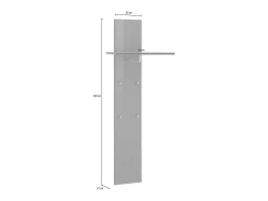 Móvel de entrada Omer, entrada multifuncional moderna, armário polivalente para hall de entrada, 100% Fabricado na Itália, 50x27h140 cm, antracite brilhante