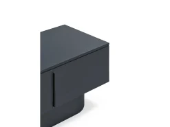 Móvel de TV 4 portas lacado cinza antracite 200x45 cm