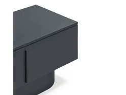 Móvel de TV 4 portas lacado cinza antracite 200x45 cm