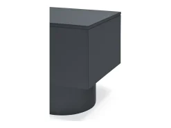 Móvel de TV 4 portas lacado cinza antracite 200x45 cm