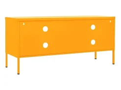 Móvel de TV aço 105x35x50 cm amarelo mostarda PT626698