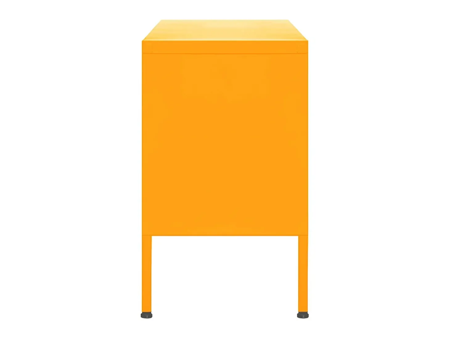 Móvel de TV aço 105x35x50 cm amarelo mostarda PT626698