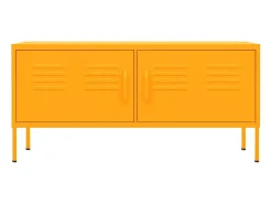 Móvel de TV aço 105x35x50 cm amarelo mostarda PT626698