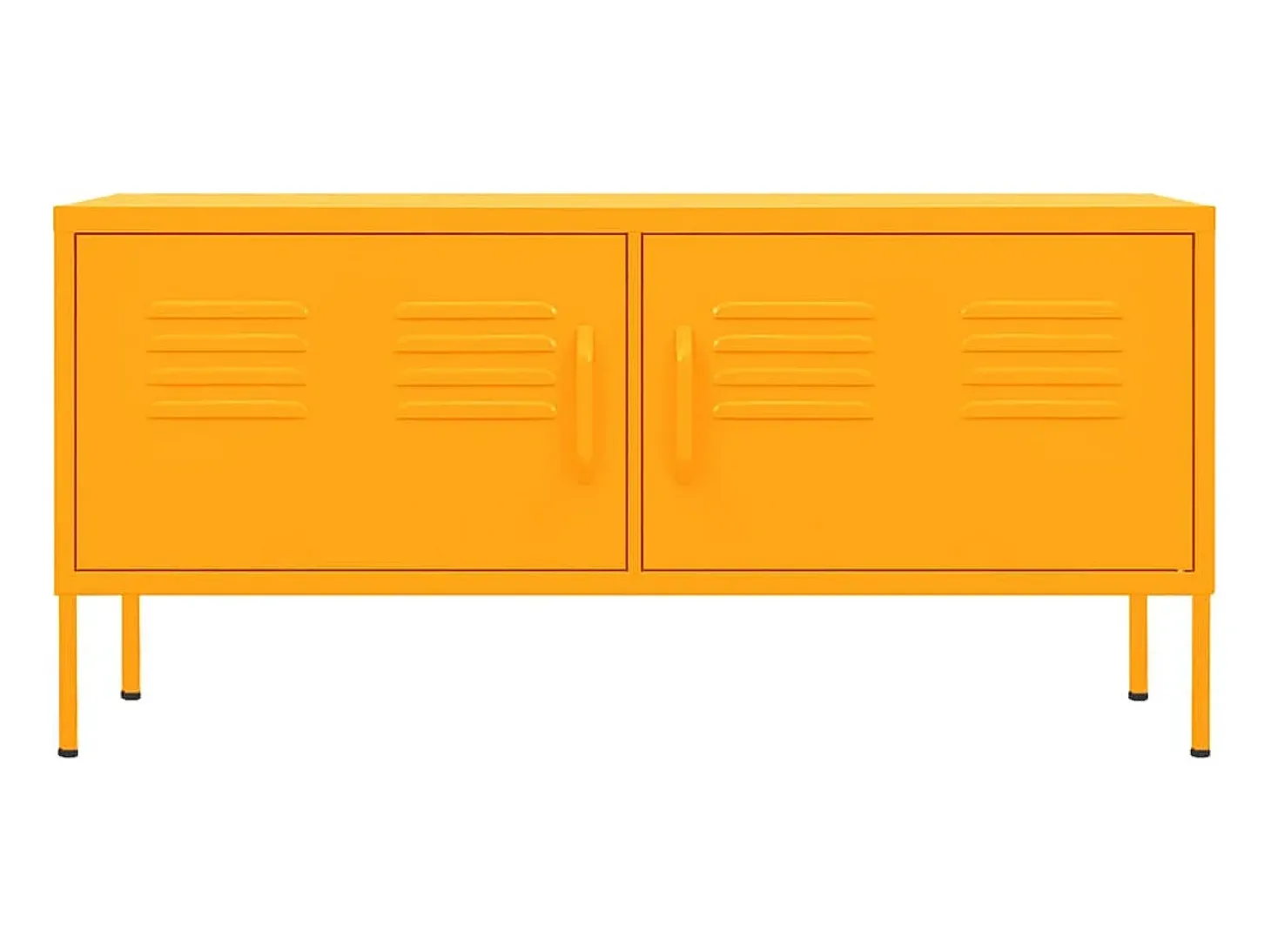 Móvel de TV aço 105x35x50 cm amarelo mostarda PT626698