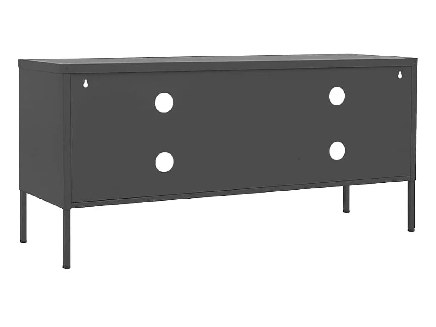 Móvel de TV aço 105x35x50 cm antracite PT233945