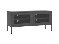 Móvel de TV aço 105x35x50 cm antracite PT488338