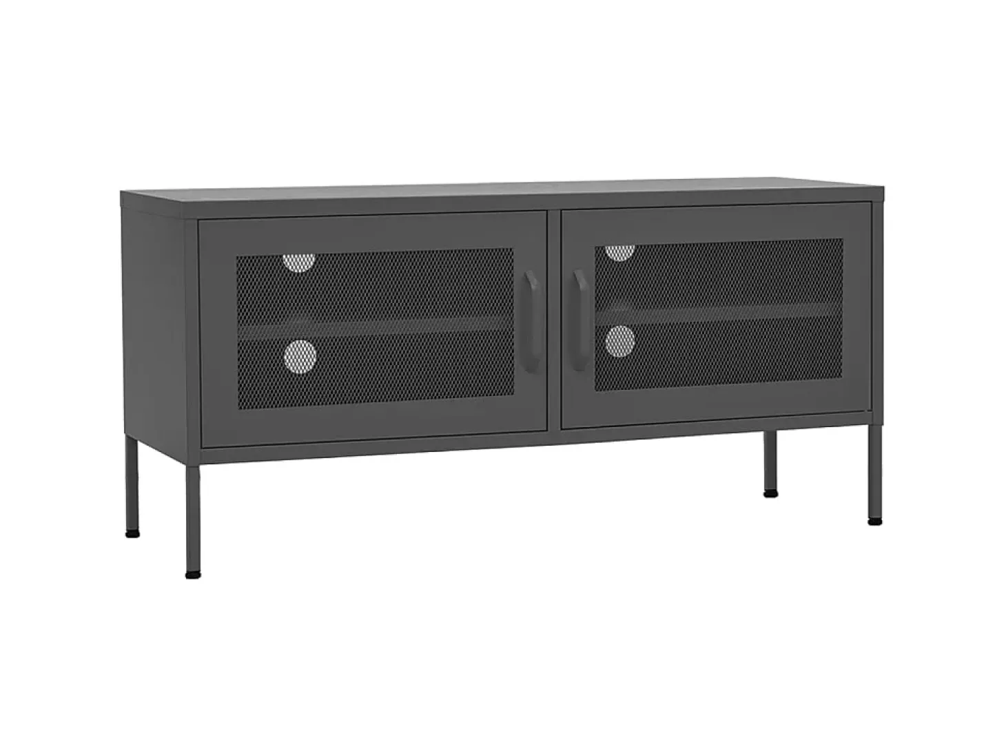 Móvel de TV aço 105x35x50 cm antracite PT488338