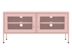 Móvel de TV aço 105x35x50 cm rosa PT324792
