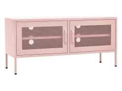Móvel de TV aço 105x35x50 cm rosa PT324792
