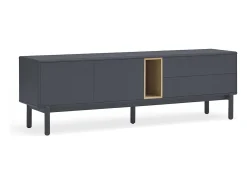 Móvel de TV cinza antracite 180x40 cm