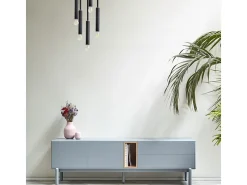 Móvel de TV cinza pérola 180x40 cm