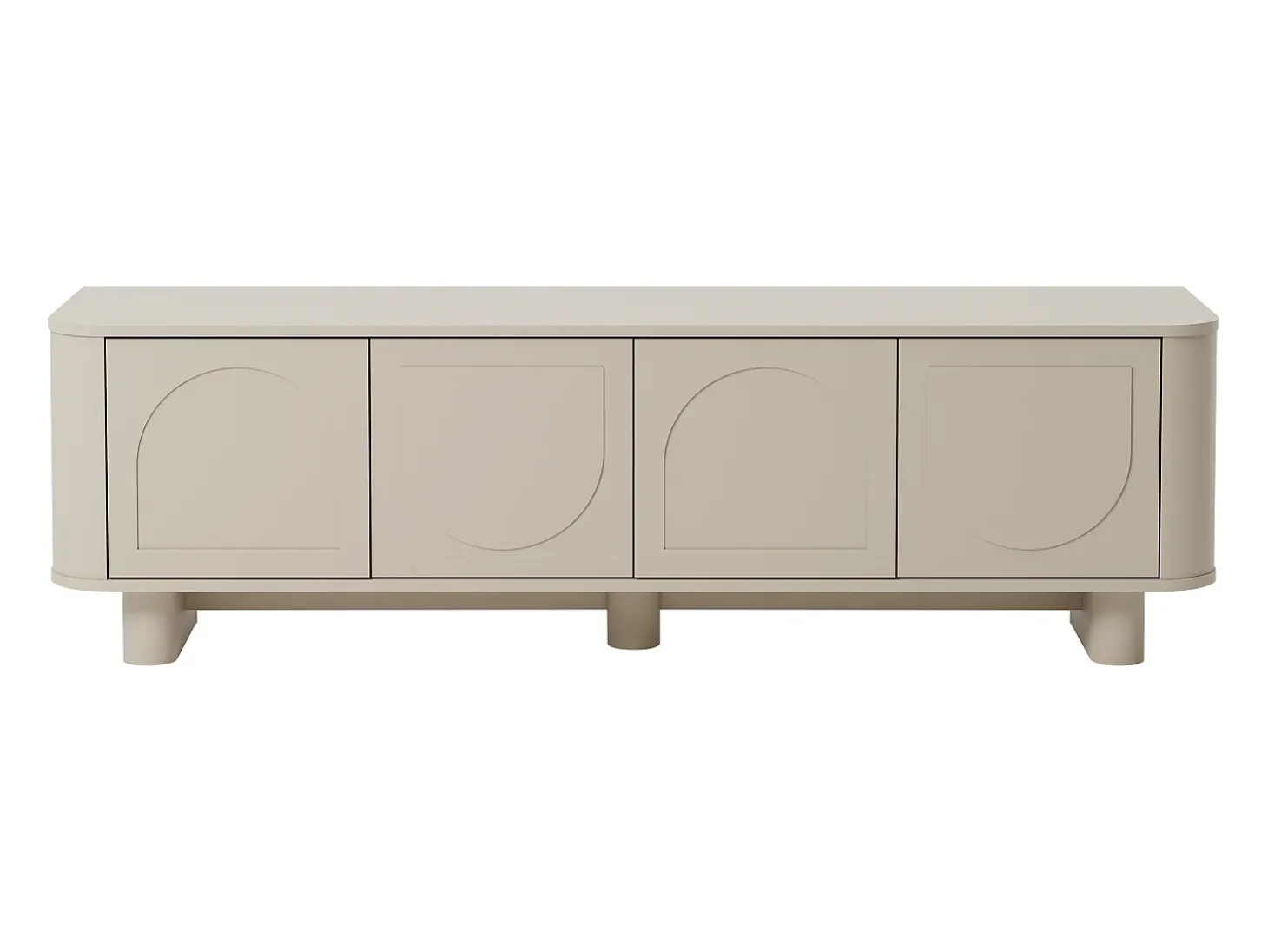 Móvel de TV com 4 portas - Taupe - BRISTANA