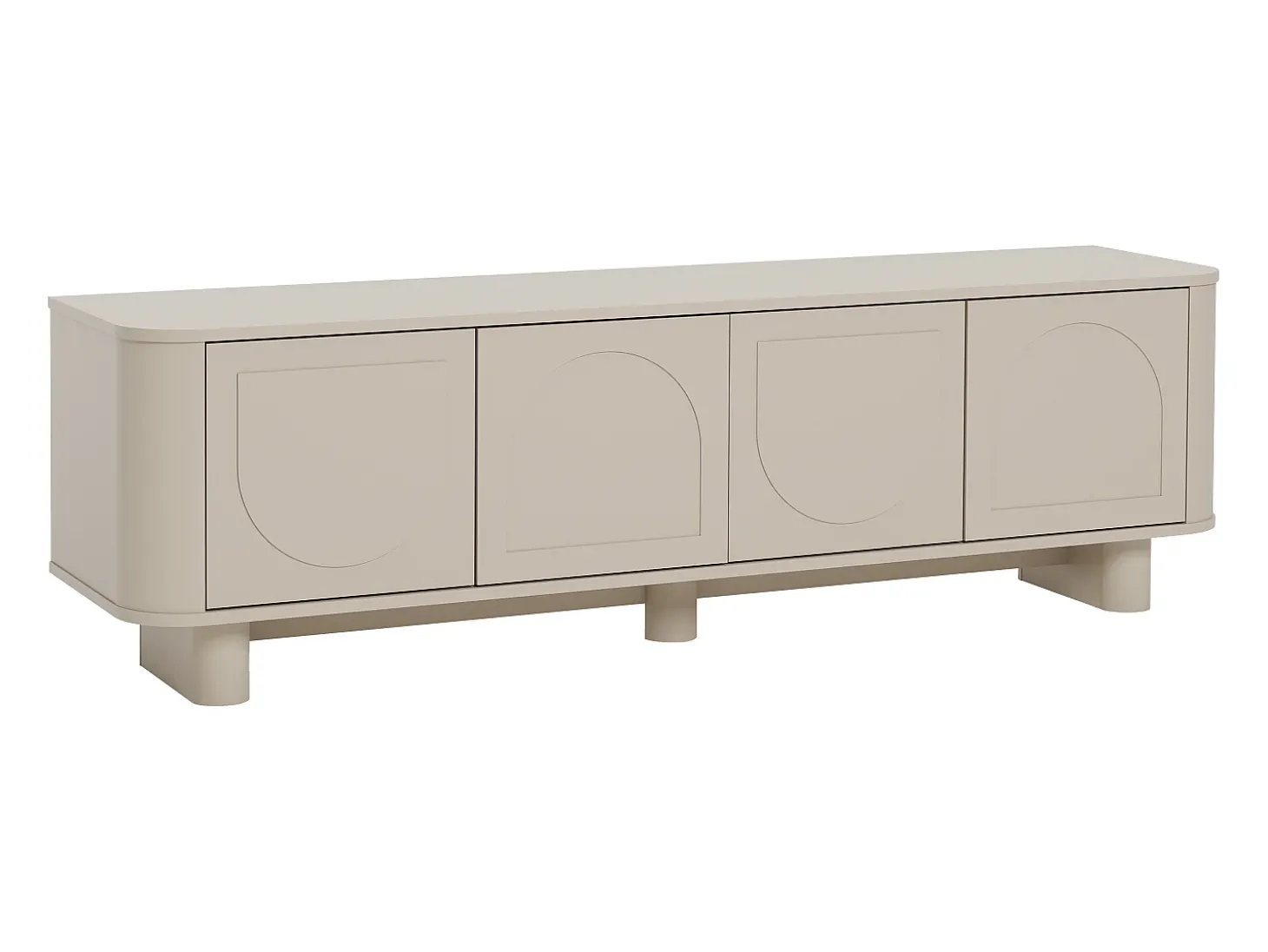 Móvel de TV com 4 portas - Taupe - BRISTANA