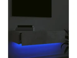Móvel de TV com luzes LED 60x35x15,5 cm cinzento cimento PT560516