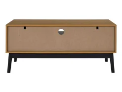 Móvel de TV Félix M1 com armazenamento e design elegante em madeira marrom