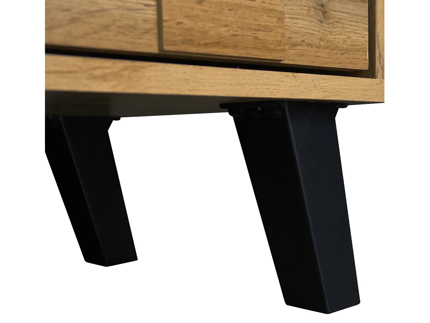 Móvel de TV moderno - com 2 portas e 2 compartimentos abertos - Natural