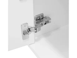 Móvel de TV moderno 170x30x30,5 cm - Fixação de parede ou com pés - Acabamento brilhante - 3 portas e 2 gavetas - Branco