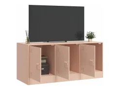 Móvel de TV 99x39x44 aço rosa PT647872