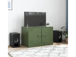 Móvel de TV 67x39x44 aço verde azeitona PT908901