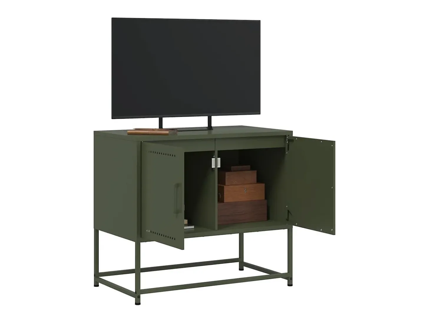 Móvel de TV 68,5x39x60,5 aço verde azeitona