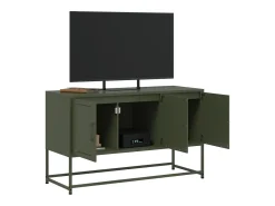 Móvel de TV 100,5x39x60,5 aço verde azeitona PT357450
