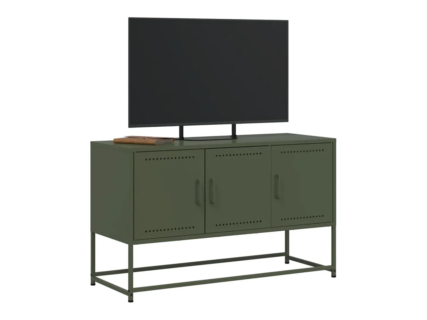 Móvel de TV 100,5x39x60,5 aço verde azeitona PT357450