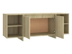 Móvel de TV 130x35x50 cm aglomerado cor carvalho sonoma