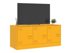 Móvel de TV 99x39x44 cm aço amarelo mostarda PT555610