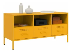 Móvel de TV 100,5x39x50,5 cm aço amarelo mostarda PT154477