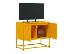 Móvel de TV 68,5x39x60,5 cm aço amarelo mostarda