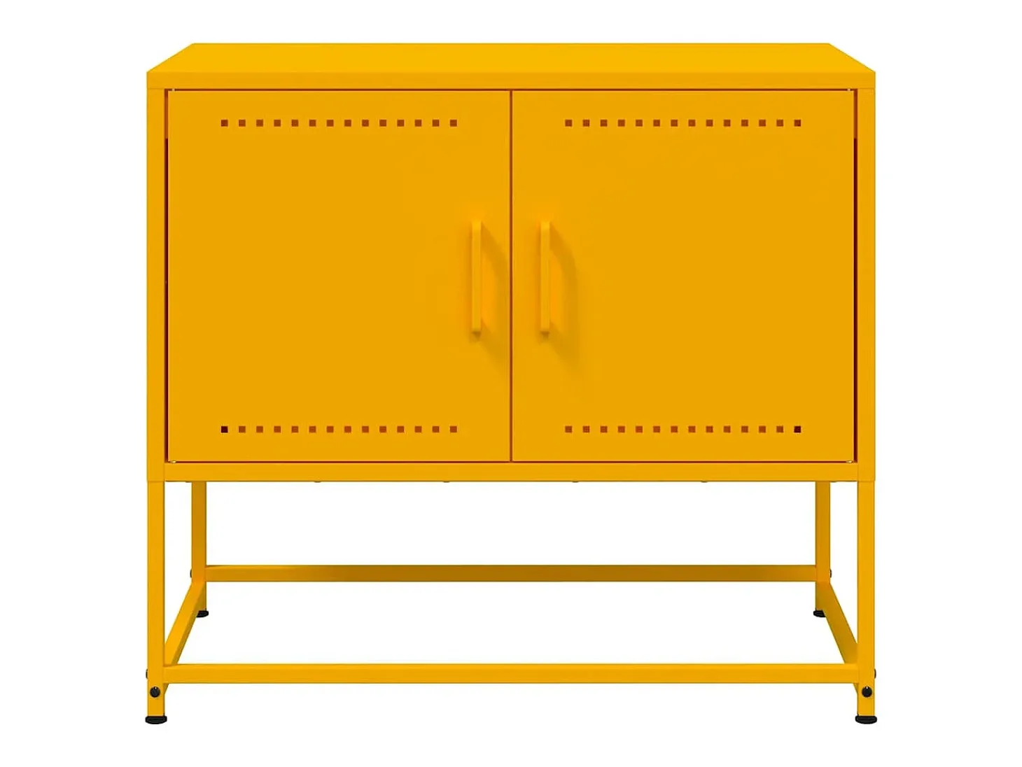 Móvel de TV 68,5x39x60,5 cm aço amarelo mostarda