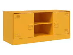 Móvel de TV 99x39x44 cm aço amarelo mostarda PT711364