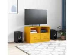 Móvel de TV 67x39x44 cm aço amarelo mostarda PT696276