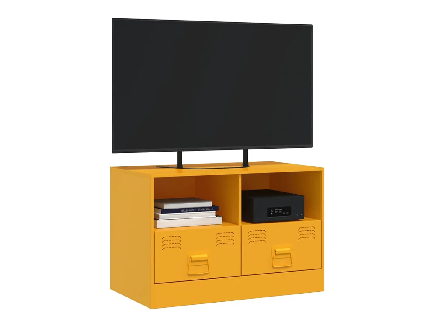 Móvel de TV 67x39x44 cm aço amarelo mostarda PT696276
