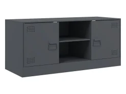 Móvel de TV 99x39x44 cm aço antracite PT728651