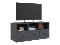 Móvel de TV 99x39x44 cm aço antracite PT304283