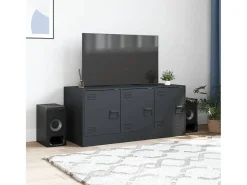 Móvel de TV 99x39x44 cm aço antracite PT267814