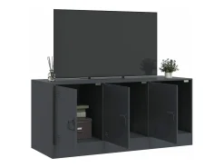 Móvel de TV 99x39x44 cm aço antracite PT267814