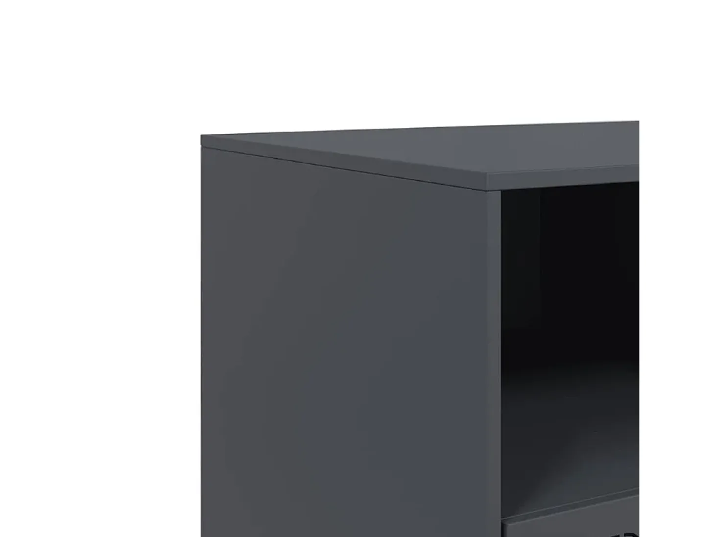 Móvel de TV 99x39x44 cm aço antracite