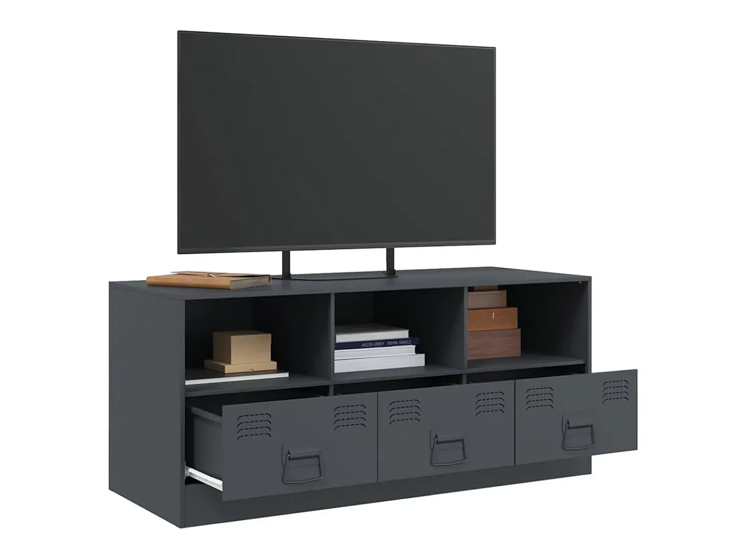 Móvel de TV 99x39x44 cm aço antracite